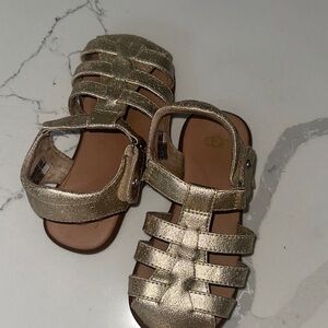 Ugh Gold gladiator Sandals